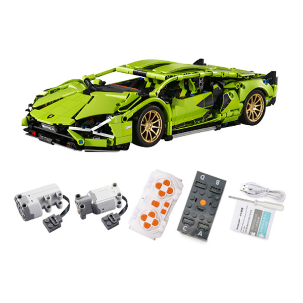 Racing cars with block motor battery and remote control