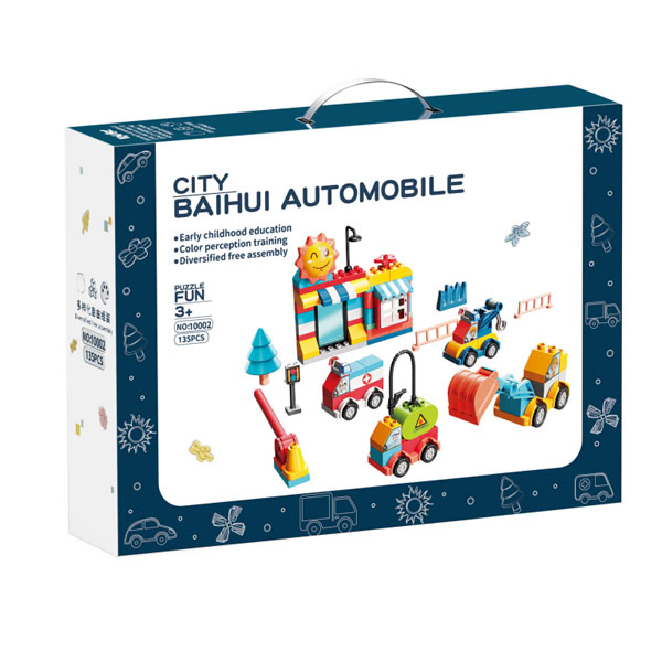 city cars city road building block set