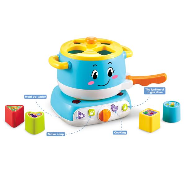 Baby shape matching educational toy sound and light stove toy