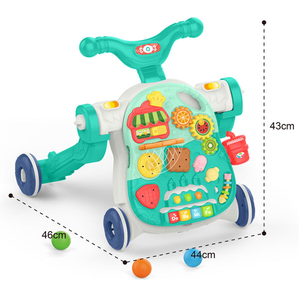 5 in 1 handcart toys high quality baby walker with light and music