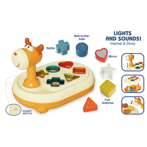 Deer Light&Sound Sensory Shape Sorter Montessori Sorting Kids Toys Games