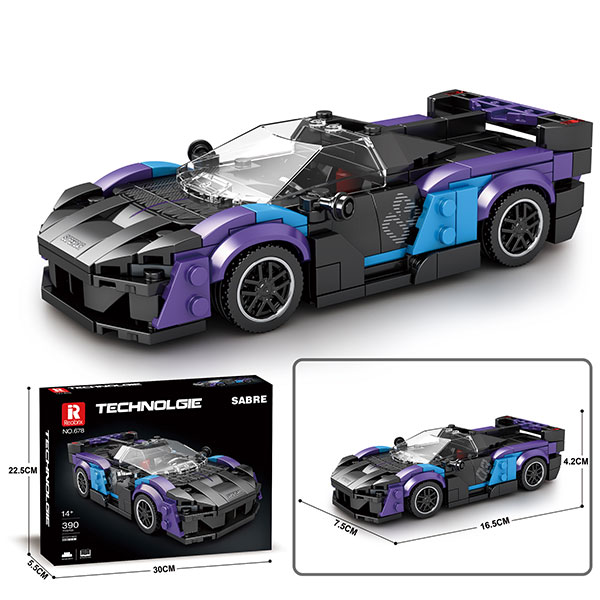 Super Sports Racing Car Simulation benzBuilding Blocks Model Bricks