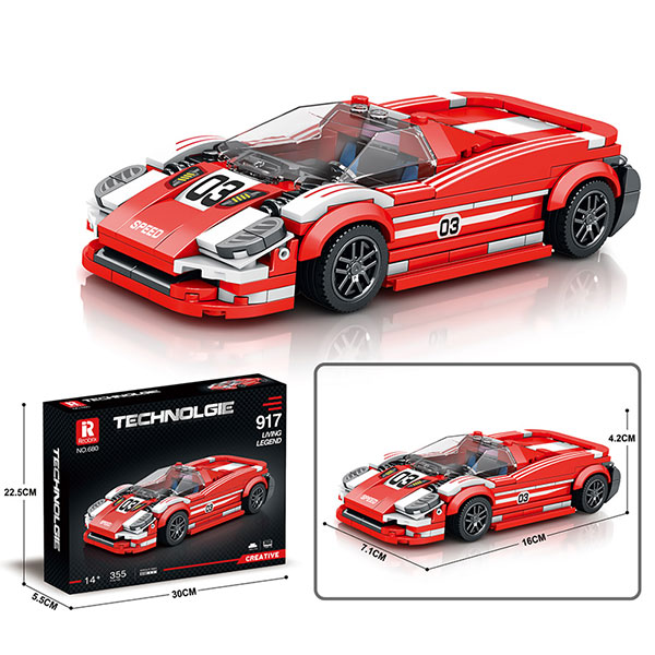 Supercar 1:24 Model Building Blocks Racing Car