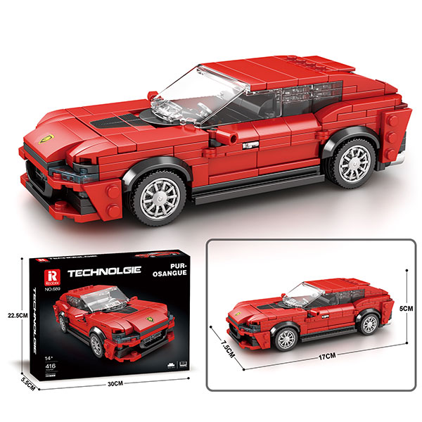 Supercar Race Car Model Building Block 416pcs