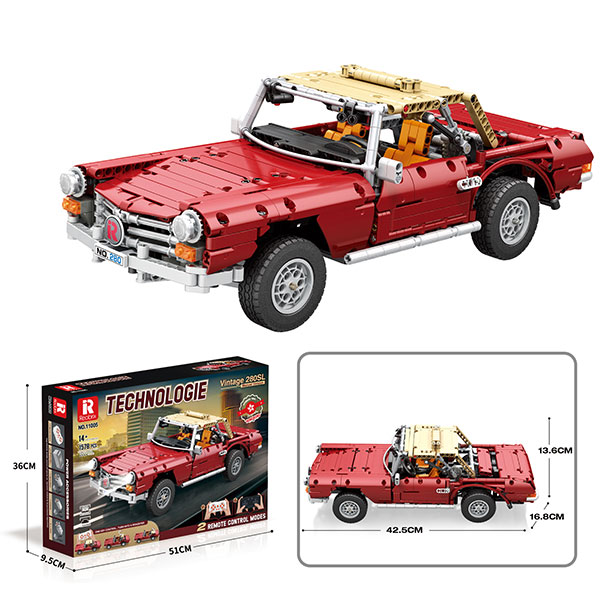 Classic Vintage 280SL Classic Car Model Remote Control Building Blocks Sports Car