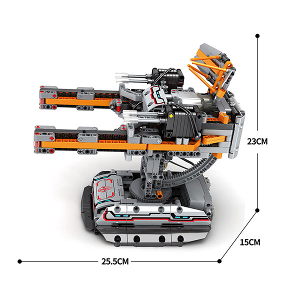 Anti-Aircraft Spinning Shooting Artillery RC Block Building Set