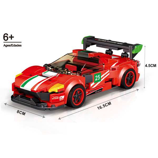 Small Bricks Building Blocks Speed Racing Pull-back Car Model