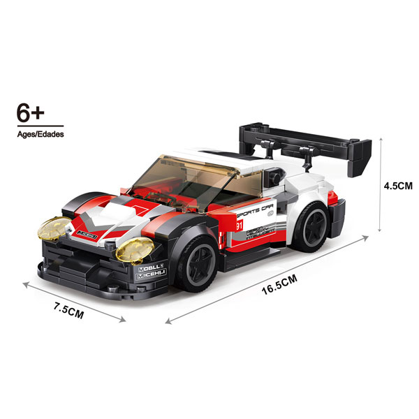 246 pcs toy racing car plastic diy building block