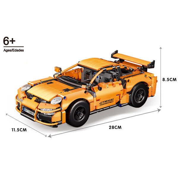 Technic Pull Back Sports Racing Car Plastic Brick Small Building Block Set