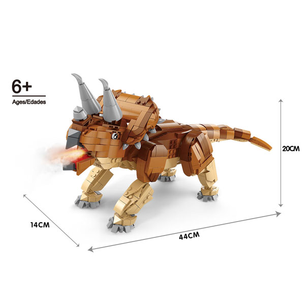 Triceratops Dinosaur Building Block Sets Plastic Educational building blocks for kids