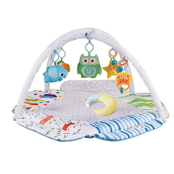 Baby Play Mat Rabbit-Shape with 6 Removable Hanging Toys