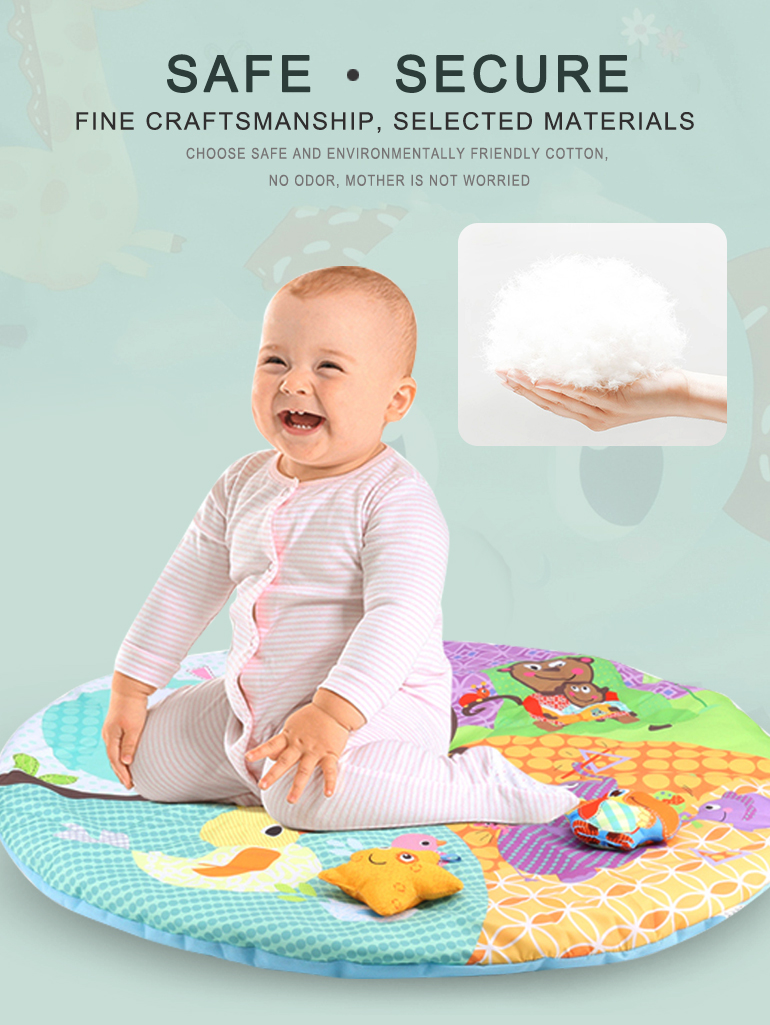 Indoor Eco-Friendly Non-Toxic Parent-Child Baby Padded Play Mat Carpet Educational Soft Round Baby Play Mat