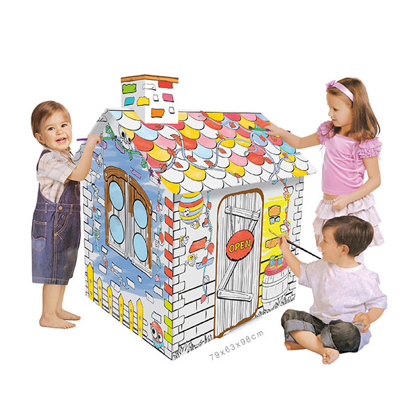 Creative Painting Paper House Playing House Tent Kids DIY Doodle【Different Models】