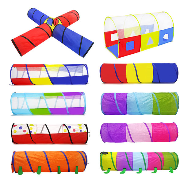 Colorful Stylish Crawling Tunnel Indoor Outdoor Kids Play Tent Foldable Tents