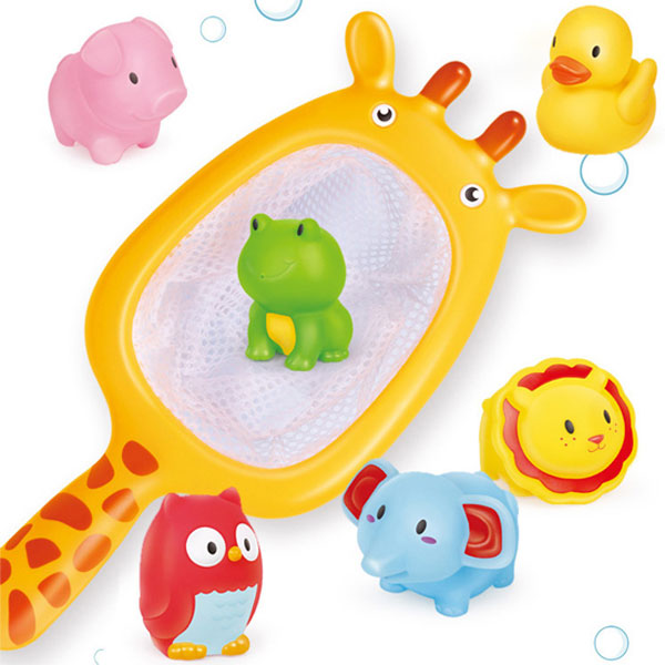 Bath Toy Animals SquirtsToys with Fishing Net