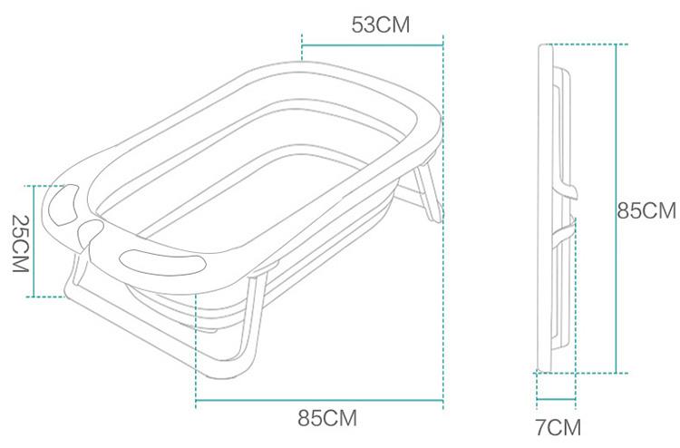 Hot sale High quality small plastic baby foldable bath tub