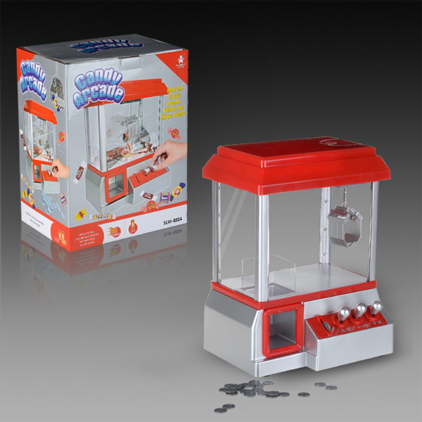 Electronic doll candy light up mini machine music plastic mini toy claw machine