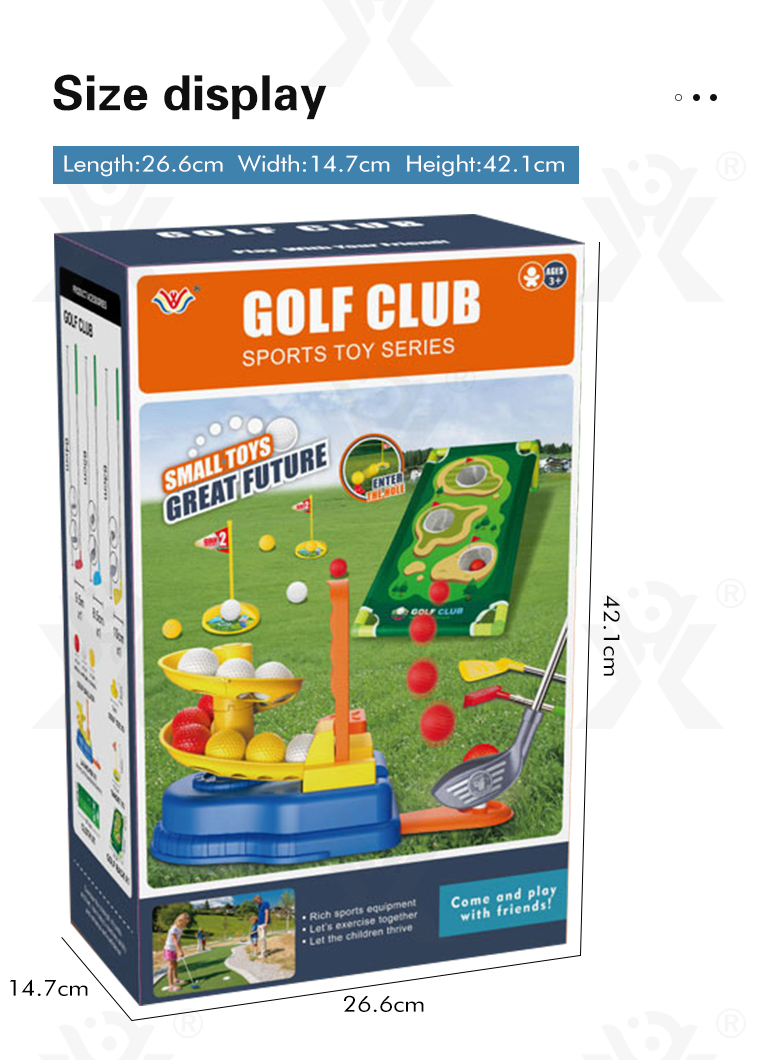 Chengji kids play golf toy multi function sports training set home golf mini game interaction outdoor games for family