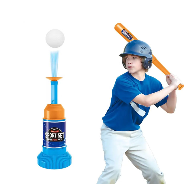 2 in 1 indoor outdoor plastic sports toy backyard training baseball launcher pickle ball launcher