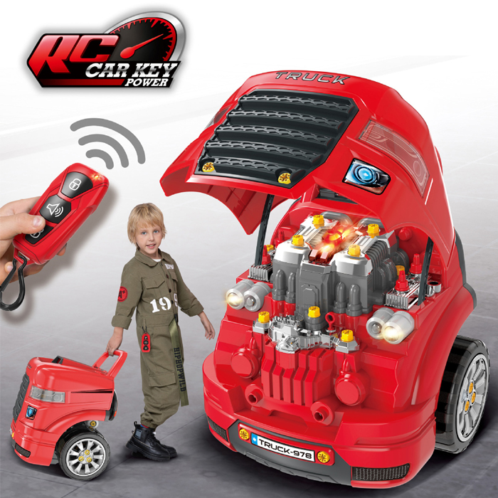 Car engine repairing workshop action figure roleplay pretenplay toys