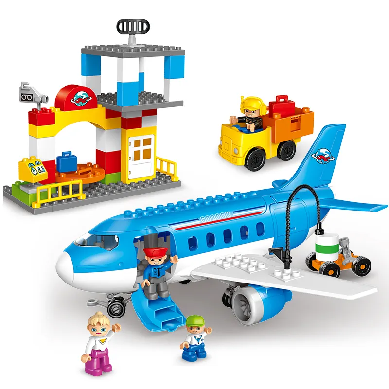 kids airport duplo building block toy plane aircraft building block