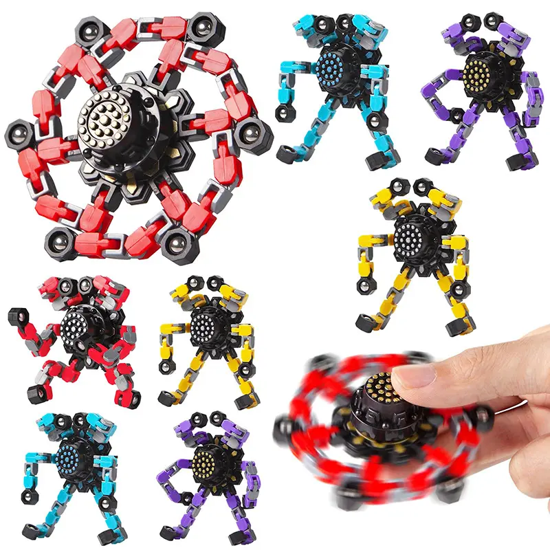 Fingertip Top Mechanical Gyro Sensory Toys Decompression Toy Transformable Practical Hand Spinner Fidget Spinner